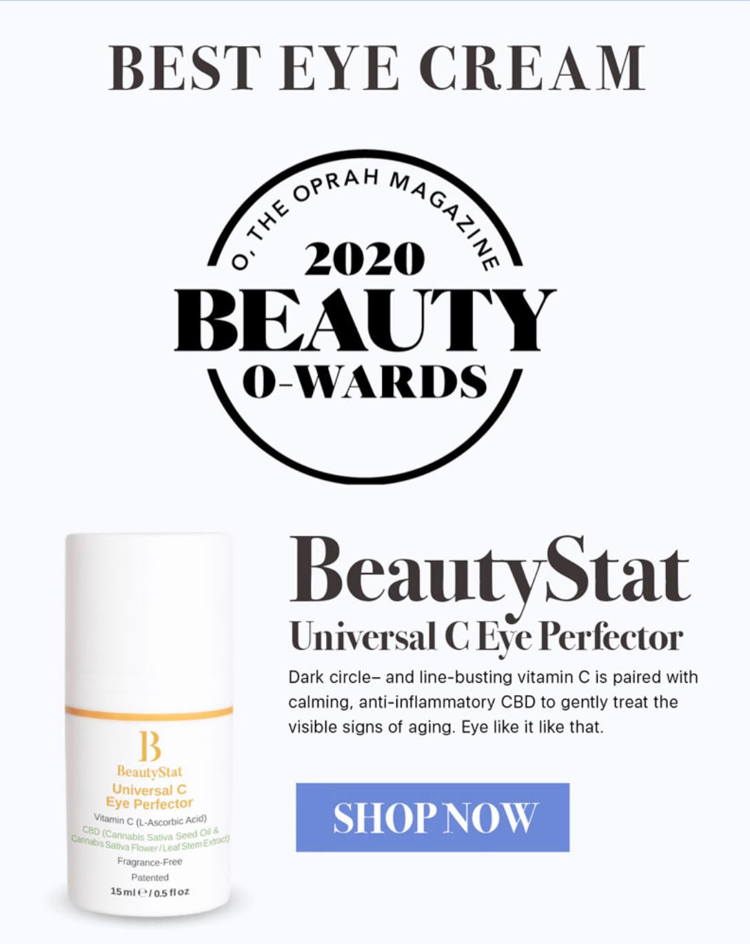 Oprah Magazine Names Universal C Eye Perfector As Best Eye Cream