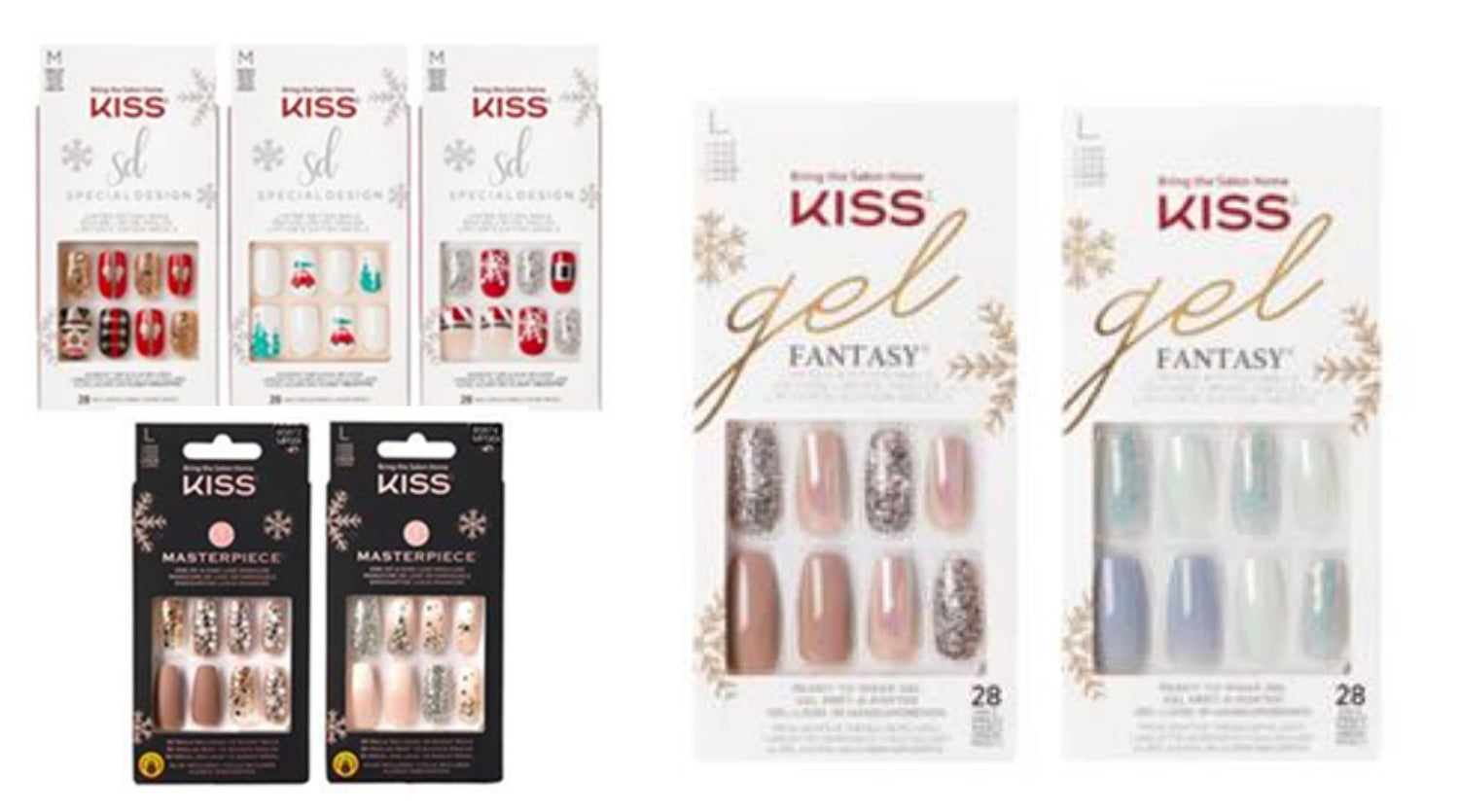 review, photos, ingredients, swatches, trends, 2021, 2022, nails, kiss, impress, press on nails, holiday nails, christmas nails, rhinestone nails, crystal nails, festive nails, at home manicure