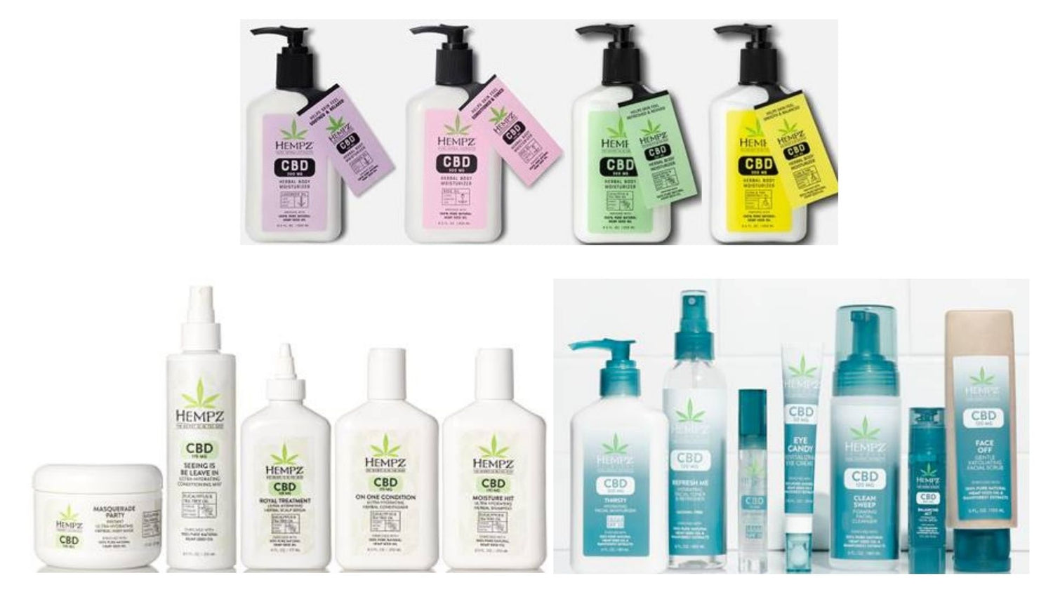 review, photos, ingredients, trends, hair care, skin care, 2021, 2022, hempz, cbd, stress relief, aromatherapy herbal body moisturizers, shampoo, conditioner, scalp serum, facial scrub, foaming facial cleanser, eye cream